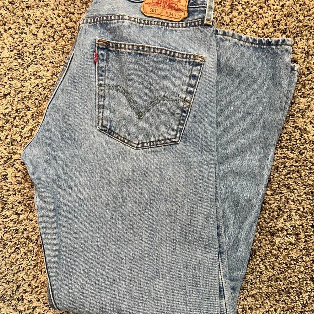 Levi's 501XX Men's Jeans 34x32 Light Wash Button Fly Y2K 2004